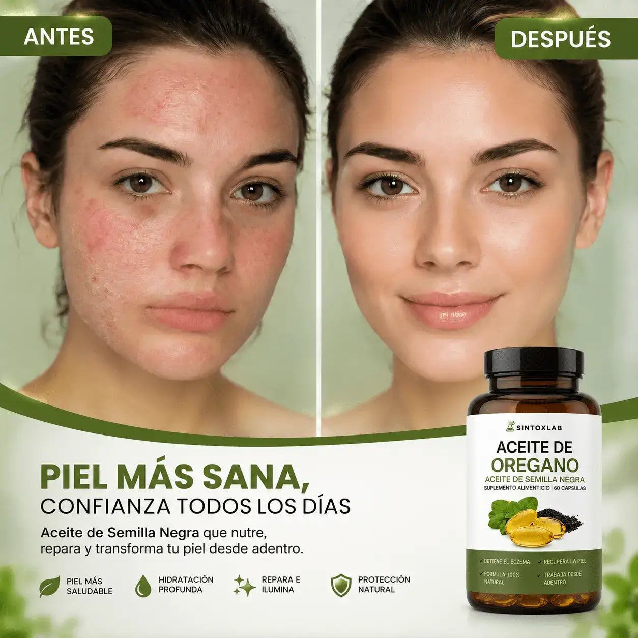 ✨ Chau brotes y picazón. Recuperá una piel sana y suave.